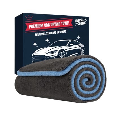 Royal Shine Car Drying Towel | Extra-Large, Ultra Soft & Super Absorbent Double Sided Towel for Drying Cars, Trucks & SUVs - 35" x 24", 1300 GSM | Won’t Leave Streaks, Spots or Scratches